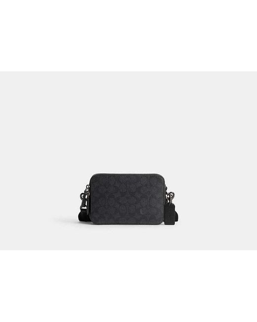 COACH Charter 19 Signature Coated Canvas and Leather Crossbody Bag in Schwarz fur Herren Lyst DE