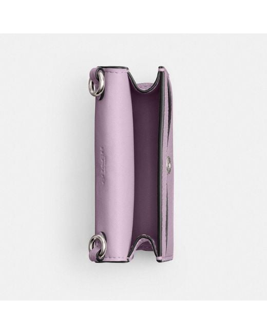 COACH Purple Essential Half Flap Card Case