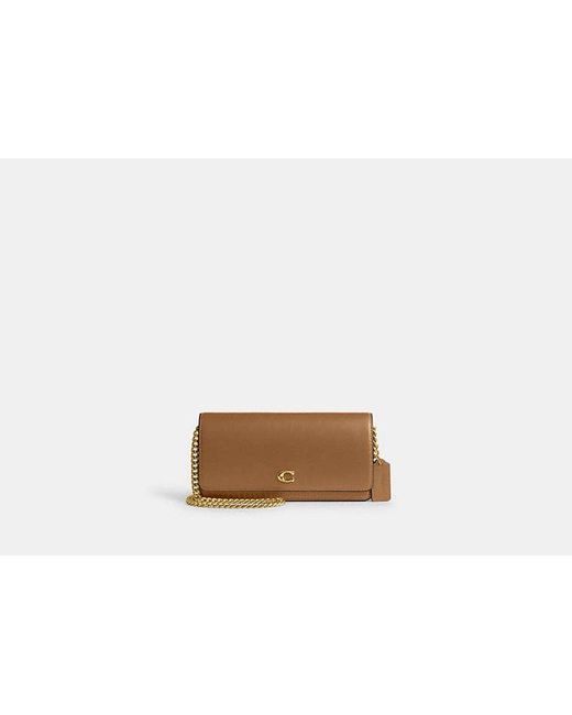 COACH Black Evie Long Wallet With Chain