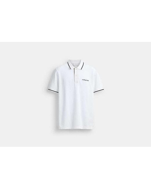COACH Black Signature Trim Polo for men