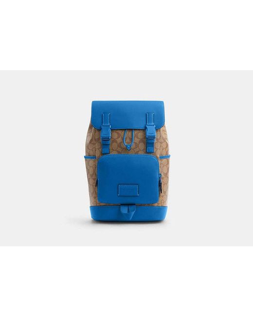 COACH Track Backpack Blue | Pvc for men