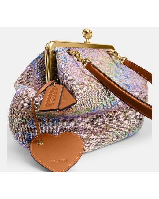 COACH Black Large Kisslock Frame Bag