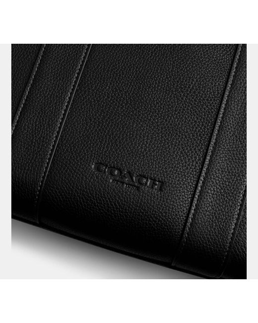 Borsa Larga Wesley di COACH in Black da Uomo