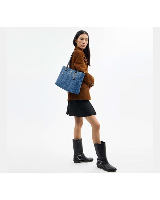 COACH Blue Station Tote Bag