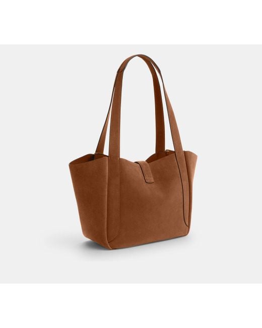 Borsa Larga Hadley Con Chiusura Girevole di COACH in Black