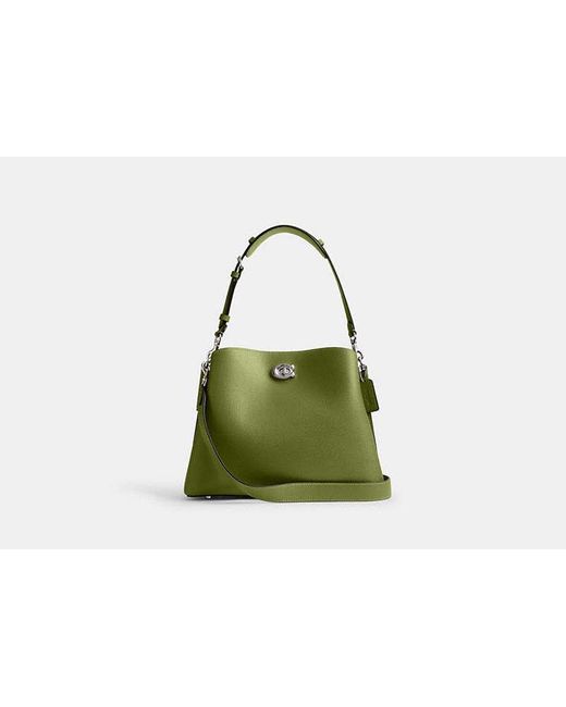 Borsa A Tracolla Willow di COACH in Green