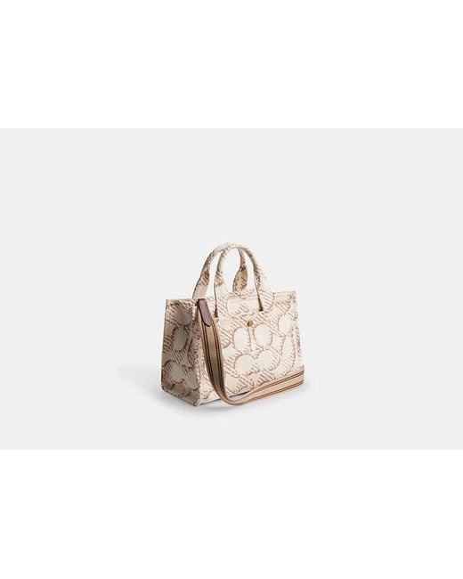 COACH Black Cargo Tote Bag 26 With Signature Canvas