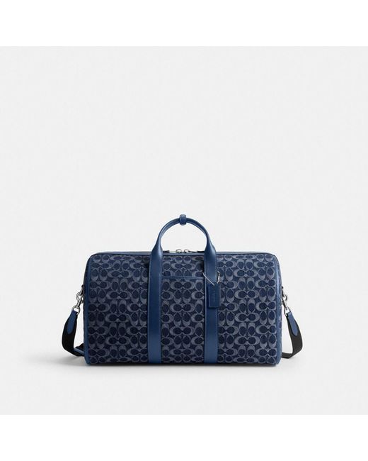 COACH Blue Gotham Duffle Bag 45 In Signature Denim for men