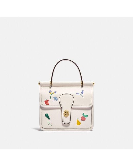 COACH Willis Top Handle 18 With Garden Embroidery | Lyst