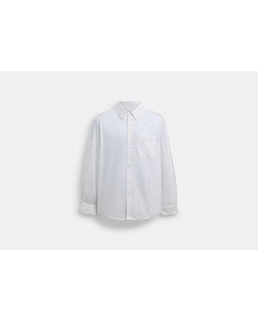 Chemise À Manches Longues COACH pour homme en coloris White