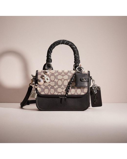 COACH Black Upcrafted Rogue Top Handle In Signature Jacquard
