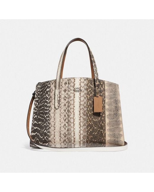 COACH Multicolor Charlie Carryall In Ombre Snakeskin