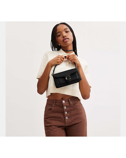 COACH Black Tabby 20 Leather Shoulder Bag