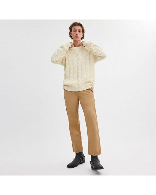 COACH Natural Regenerative Cotton Trousers for men