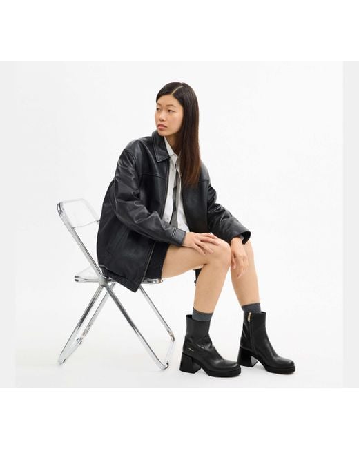 COACH Black Block Heel Boot