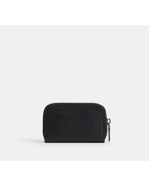 COACH Black Small Zip Around Card Case