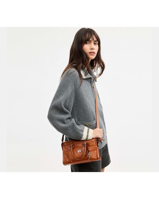 COACH Black Rhyder Satchel Bag 24