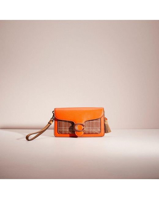 COACH Upcrafted Tabby Crossbody Wristlet in Orange Lyst