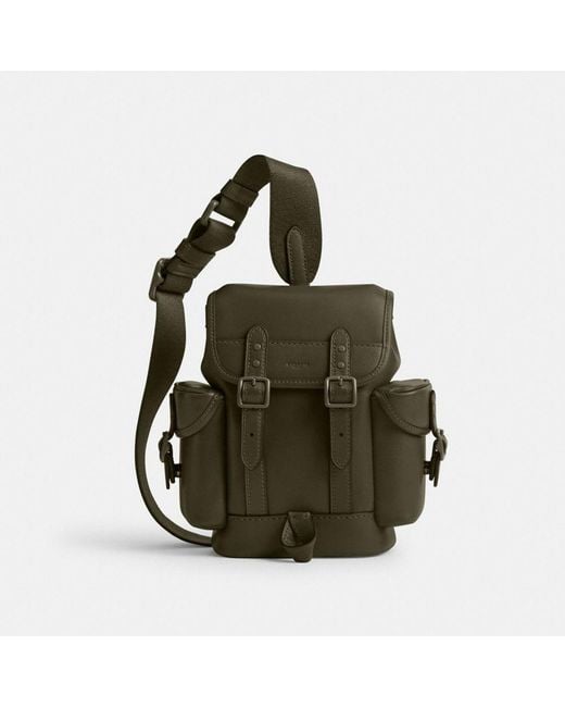 COACH Green Hitch Backpack 13 for men