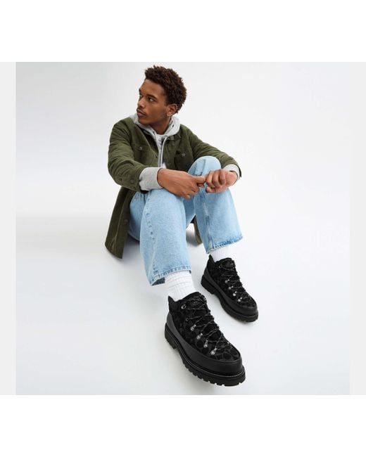 Bradley Hiker en ante de firma COACH de hombre de color Black