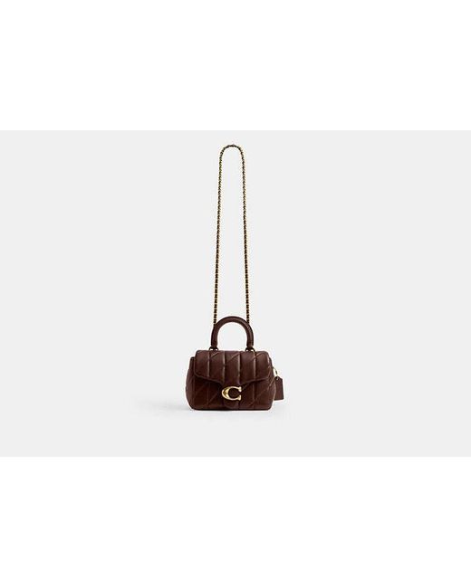 COACH Black Tabby Top Handle Bag With Quilting
