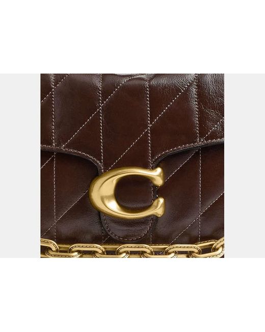COACH Black Chain Tabby Shoulder Bag With Quilting