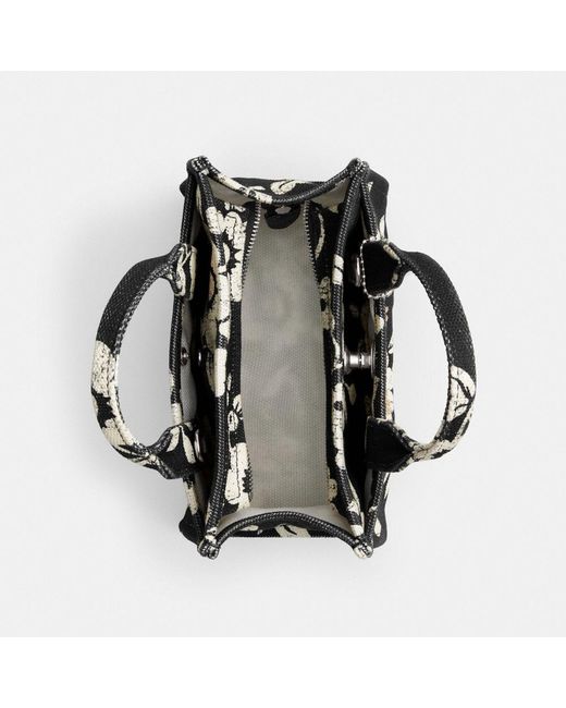 COACH Cargo Tote Bag 20 With Floral Print in Black | Lyst