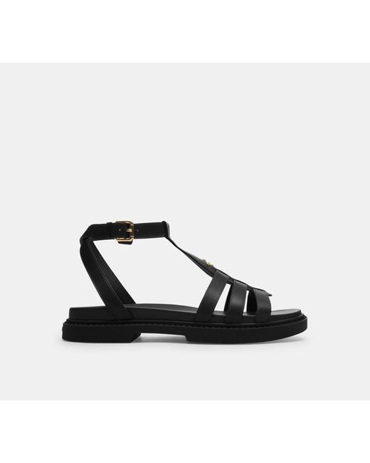 COACH Black Franny Sandal