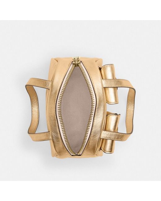 COACH Natural Twin Turnlock Bag 20