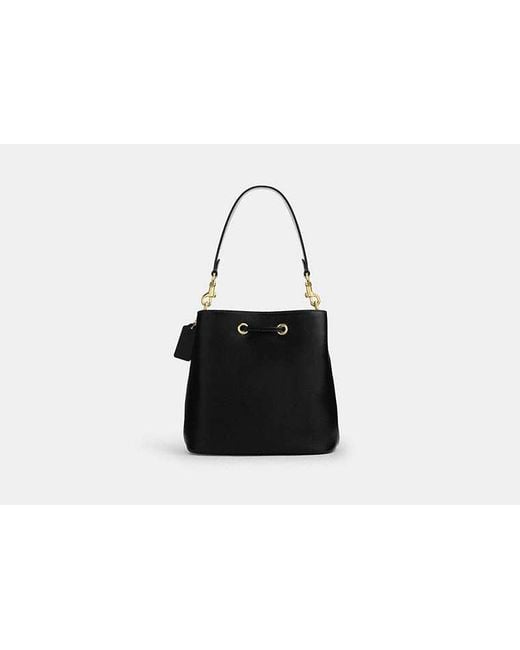 COACH Black Rowan Bucket Bag With Pocket
