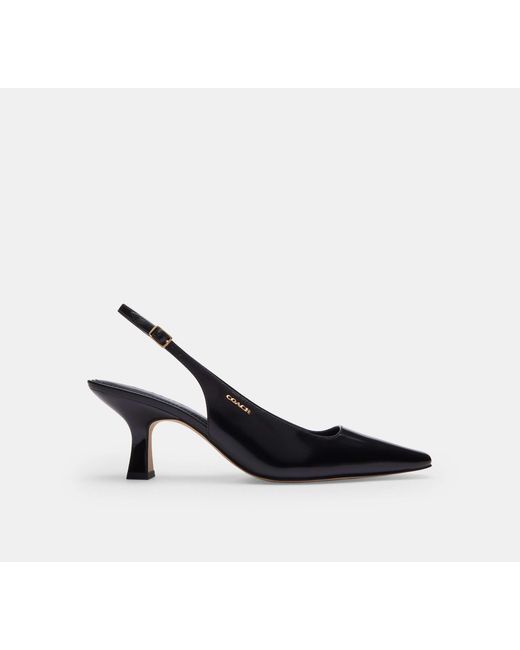 COACH Black Slingback Mit Absatz