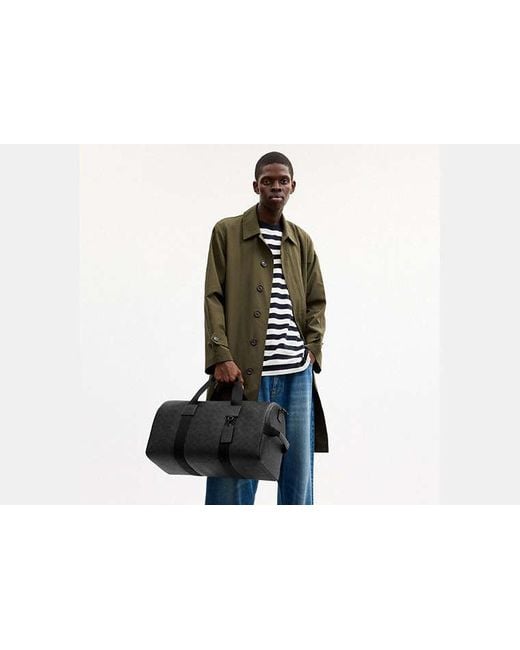 COACH Black Explorer Duffle Bag 45 for men