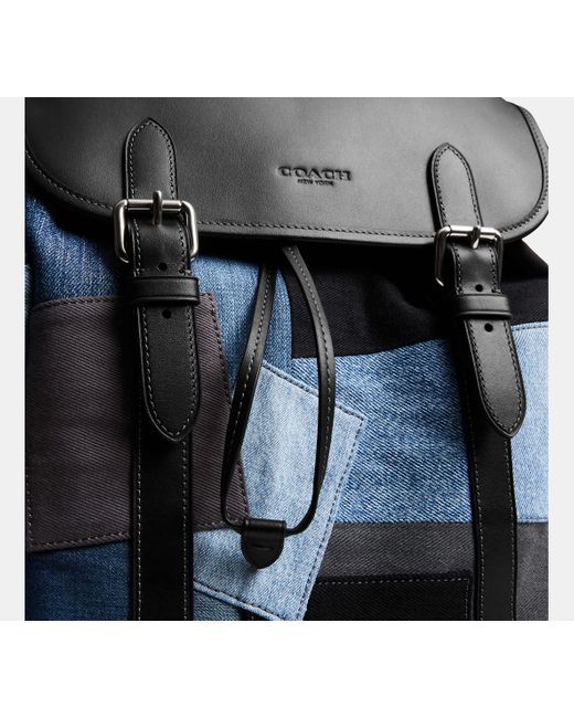 Zaino Hitch Con Patchwork di COACH in Black da Uomo