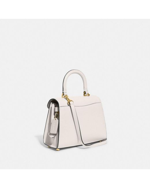 COACH Sammy Top Handle in White | Lyst