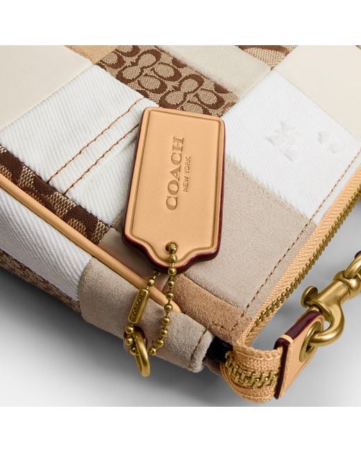 COACH Natural Plaza Bag 25 With Patchwork