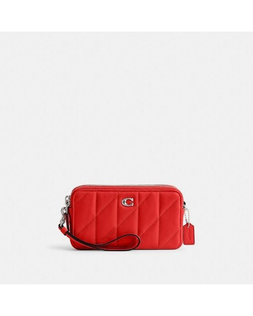COACH Red Kira Crossbody Bag With Pillow Quilting