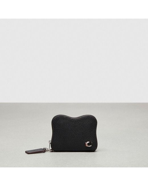 COACH Wavy Zip Around Wallet In Topia Leather in Black | Lyst