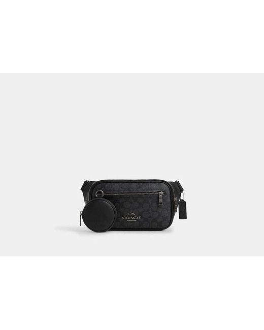 COACH Black Elias Belt Bag for men