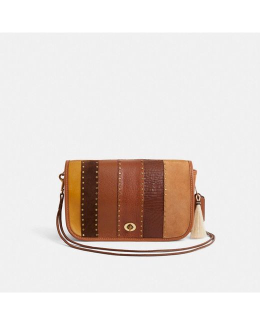 COACH Brown Upcrafted Vintage Convertible Clutch
