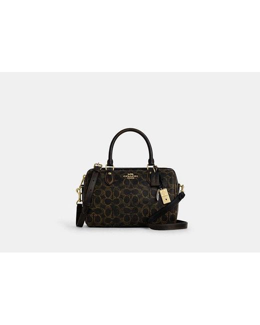 COACH Black Rowan Satchel Bag