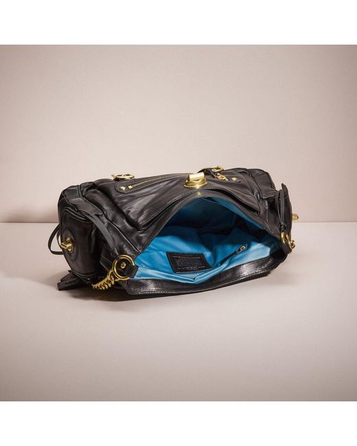 COACH Black Upcrafted Sydney Flap Shoulder Bag