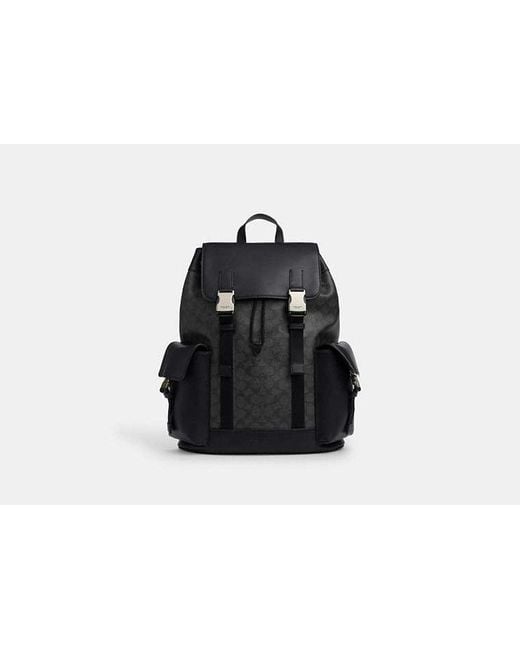 COACH Clark Rucksack Aus Signature Canvas in Black für Herren