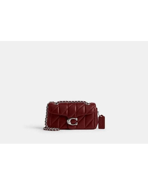 COACH Red Tabby Shoulder Bag 20 With Pillow Quilting
