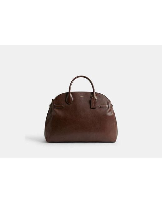 COACH Brown Soft Empire Carryall Bag 48