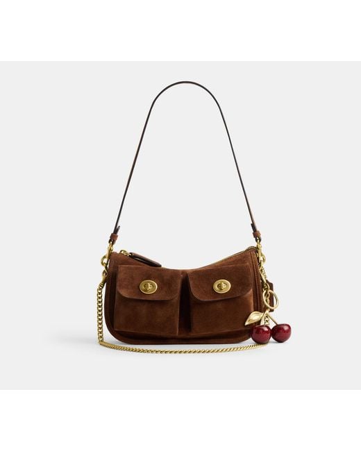COACH Black Twin Turnlock Waverly Bag