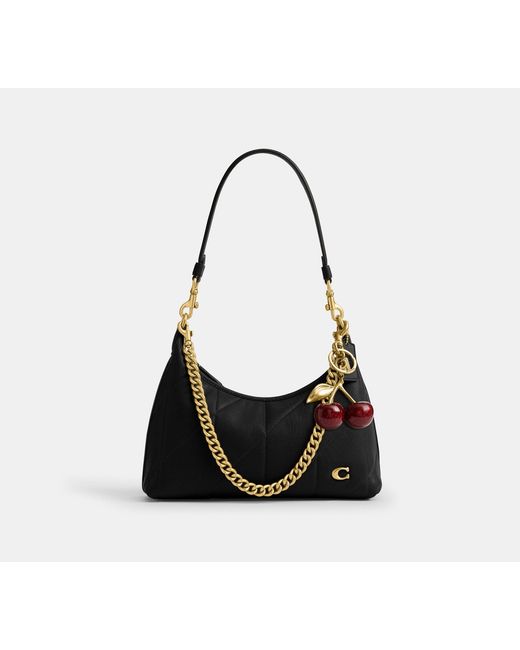 COACH Black Juliet Shoulder Bag 25 With Quilting