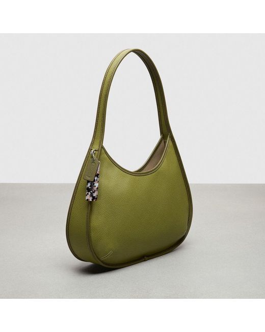 COACH Green Large Ergo Bag In Pebbled Topia Leather