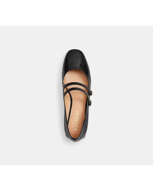 COACH Black Angelina Mary Jane Flat