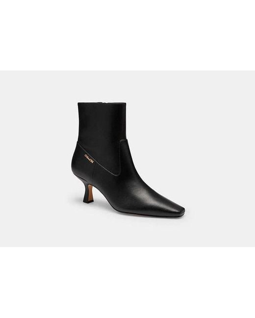 COACH Black Kitten Heel Bootie