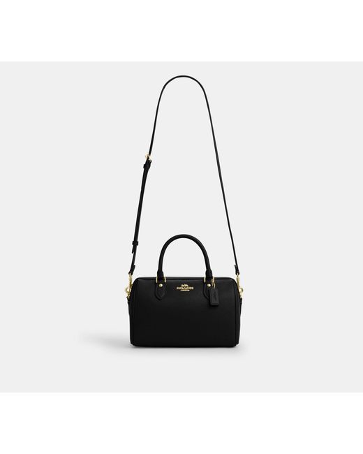 COACH Black Rowan Satchel Bag